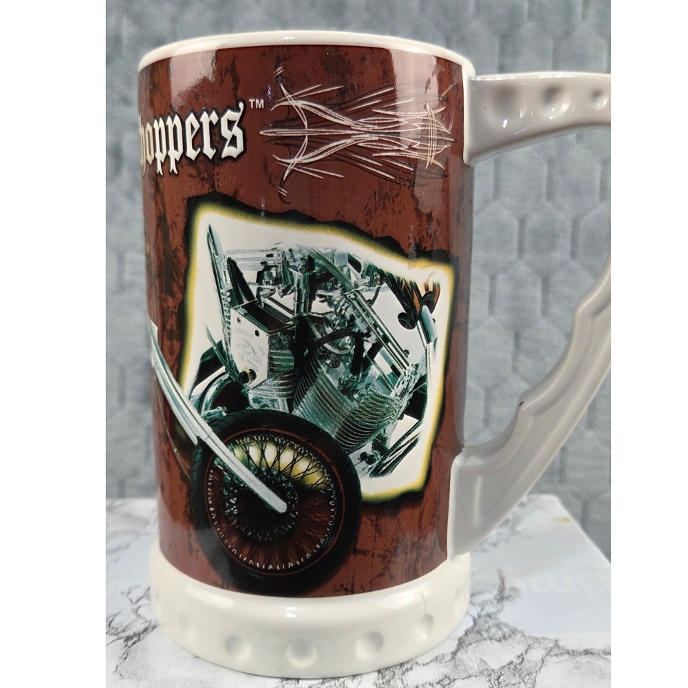 Orange County Choppers OCC 2006 Ceramic Biker‎ Mug Stein Houston Harvest 6 inch